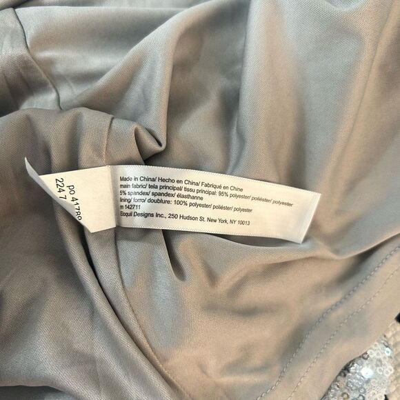 Eloquii NWT Silver Sequin Long Sleeve wrap top party Dress Size 22/24 - Picture 10 of 11